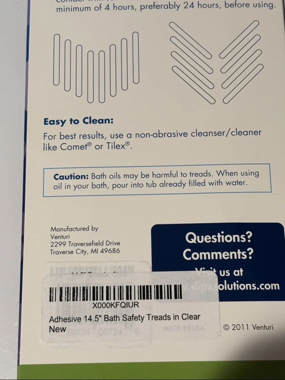 4 Packs of SlipX White Clear Non-Slip Safety Treads - Pack of 8 each
